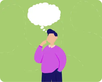 Person in purple sweater wondering what to gift